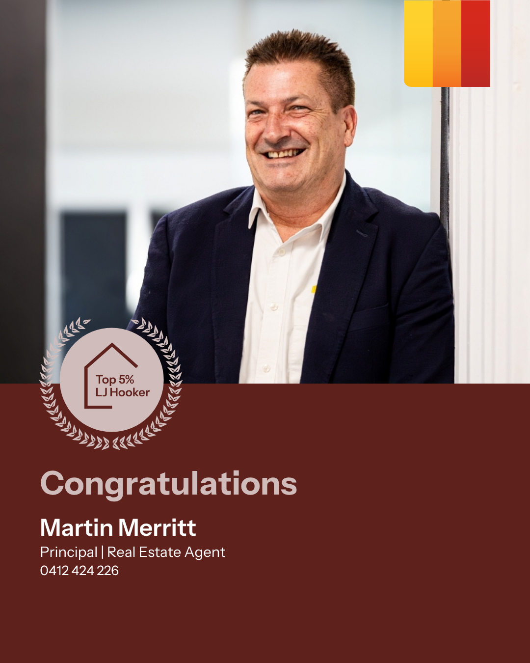 Martin Merritt top 5% Real Estate Agent for LJ Hooker Wollongong Corrimal and Shellharbour